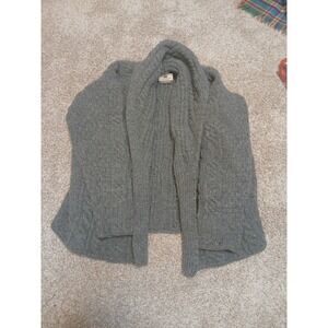 Carraig Donn Sweater Womens XL Gray  100 % Merino Wool  Cardigan Made Ireland